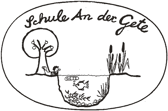 Das Logo stellt einen Teich dar. Auf dem Teich schwimmt eine Ente. 