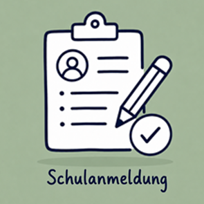 Klemmbrett mit Steckbrief und Häkchen