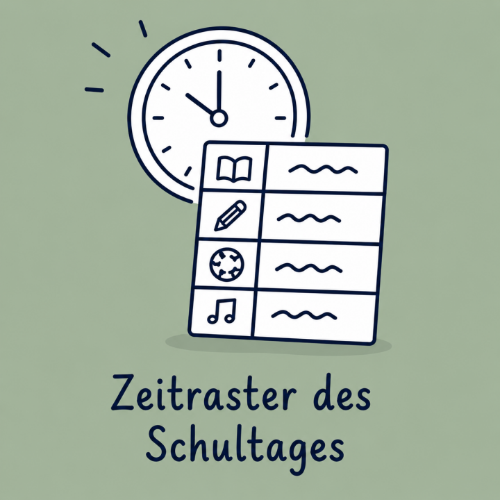 Stundenplan und Uhr